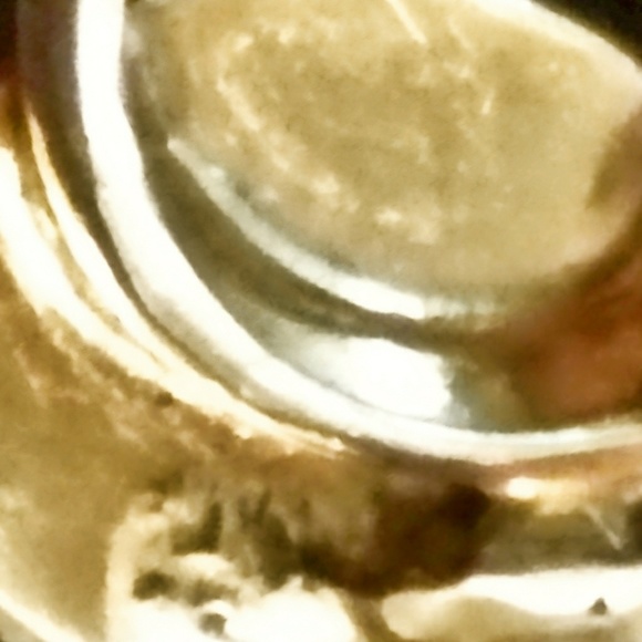 VTG Artisan Abstract Black Opal, Pearl Gold Ring - Picture 3 of 6